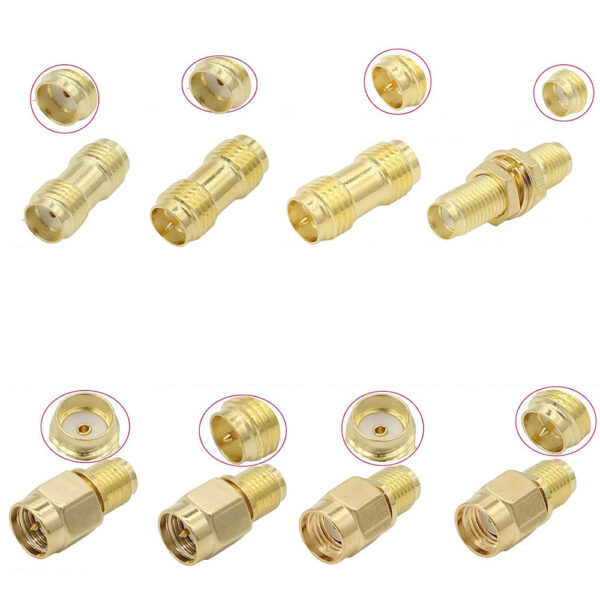 20PCS SMA Connector Type SMA Adapter 90 Degree SMA Connector SMA to RP SMA Plug SMA Coupler for FPV Antennas - Image 1