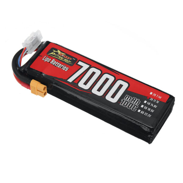 ZOP Power 11.1V 7000mAh 100C 3S 77.7Wh LiPo Battery XT60 Plug for RC Drone - Image 1