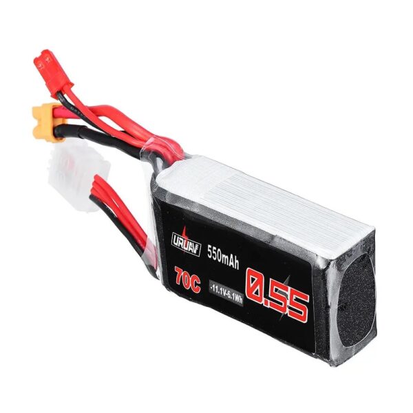 2Pcs URUAV 11.1V 550mAh 70C 3S Lipo Battery JST/XT30 Plug for Eachine Lizard95 FPV Racer Drone - Image 4