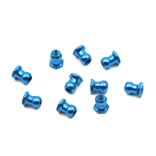 10PCS Aluminum Alloy Ball Head Nuts 5mm for TAMIYA 1/10 RC Car Vehicles Models Toys Spare Parts 53640 - Image 1