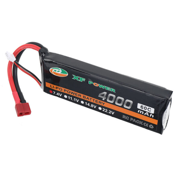 XF POWER 7.4V 4000mAh 60C 2S LiPo Battery T Deans Plug for RC Drone - Image 2