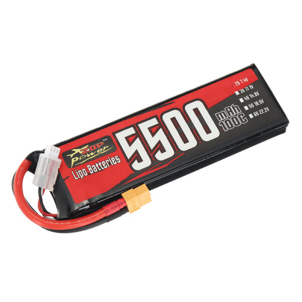 ZOP Power 7.4V 5500mAh 100C 2S 37Wh LiPo Battery XT60 Plug for RC Drone - Image 2