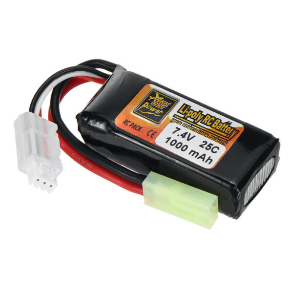 ZOP Power 2S 7.4V 1000mAh 25C LiPo Battery T Plug for RC Car Airplane Helicopter FPV Racing Drone - Image 1