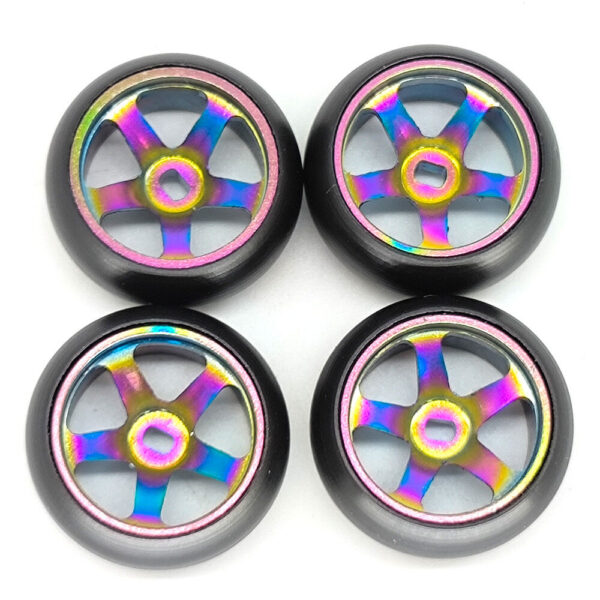 4PCS Drift Tires Wheels Metal Rims for Wltoys Mini-Q 1/28 K969 K989 P939 284131 On-Road RC Cars Vehicles Models Spare Parts D Versions - Image 1