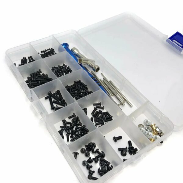 300pcs M2 M2.5 M3 Screw Fastener Kit Cross Sleeve Hex Wrench Swing Arm Pin Screws for Wltoys 144001 144010 124016 124017 124019 RC Car Parts - Image 5