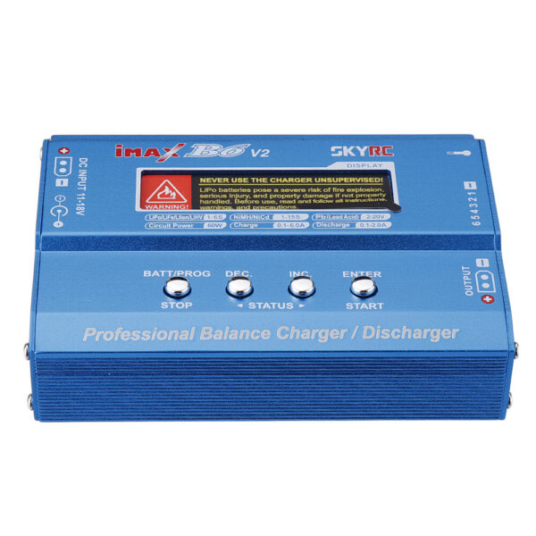 SKYRC iMAX B6 V2 60W 6A DC 2.5mm/XT60 Dual Input Battery Balance Charger Discharger with XT60 Output for Lipo/Li-ion/LiHV/LiFe/NiMh Battery - Image 2