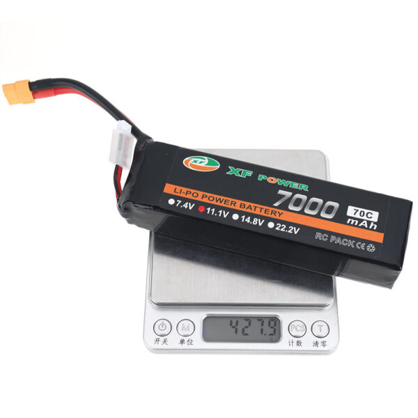 XF POWER 11.1V 7000mAh 70C 3S LiPo Battery XT60 Plug for RC Drone - Image 1