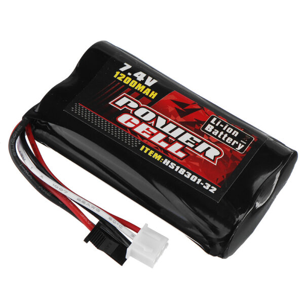 HS 7.4V 1200mAh 25C 2S Li-ion Battery for 18301 18302 18311 18312 18322 RC Car - Image 3