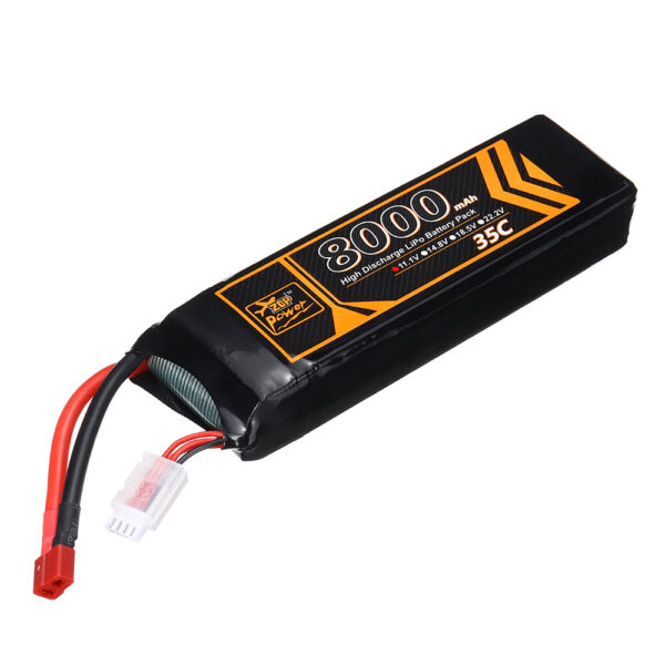 ZOP Power 11.1V 8000mAh 35C 3S LiPo Battery T Deans Plug for RC Car - Image 1