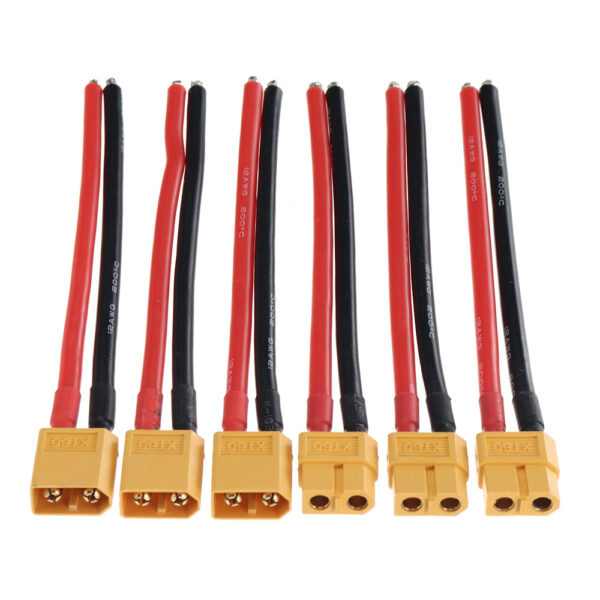 3Pairs XT60 Male Plug 12AWG 12cm Silicone Cable Wire - Image 4