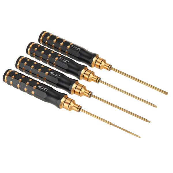 4Pcs 1.5/2.0/2.5/3.0mm Titanium Alloy Hex Screwdriver Tool Kit for RC FPV Drone - Image 3