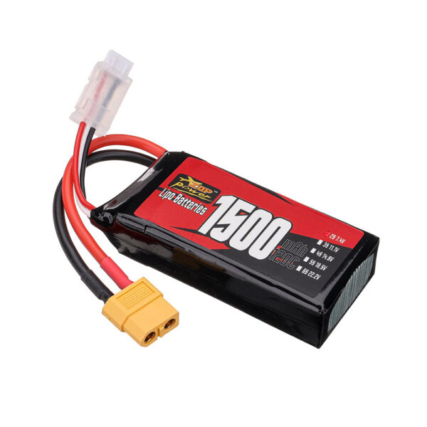 ZOP Power 2S 7.4V 1500mAh 120C 11.1Wh LiPo Battery XT60 Plug for RC Drone - Image 1