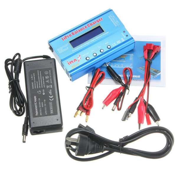 iMAX B6 80W 6A Lipo Battery Balance Charger T Plug with Power Supply Adapter - Image 1