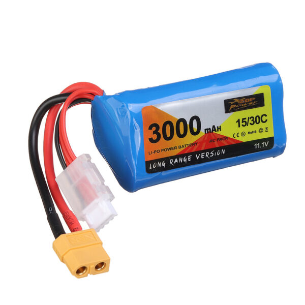 ZOP Power 11.1V 3000mAh 15/30C 3S Long Range Li-ion Battery XT60 Plug for FPV RC Racing Drone - Image 1