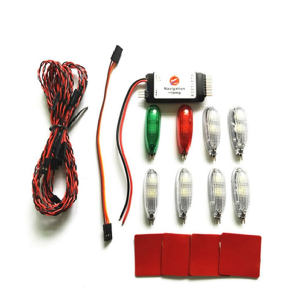 Simulation Navigation Lamp Lights 2S-3S Voltage Ducted LED Light for RC Fixed Wing Aircraft RC Drone - Image 2