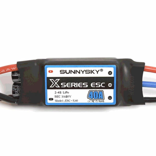 SUNNYSKY X Series 40A 2-4S Brushless ESC With 5V/3A BEC 3.5mm XT60 Plug For RC Airplane - Image 2