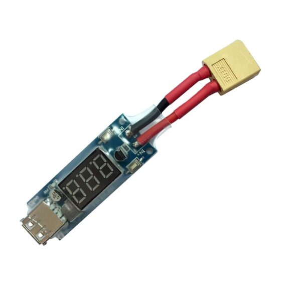 2-8S LiPo Battery Voltage Display Charger Converter XT60 T Plug to Micro USB Board - Image 2