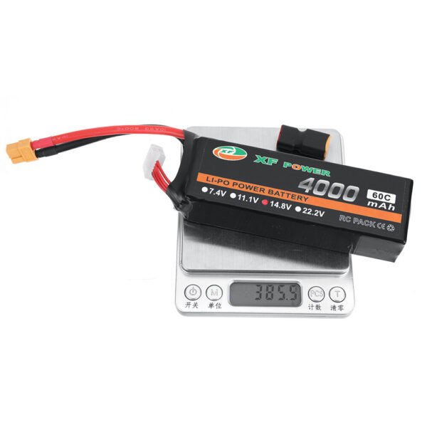 XF POWER 14.8V 4000mAh 60C 4S LiPo Battery XT60 Plug with T Deans Plug for RC Drone - Image 9