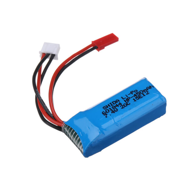 7.4V 450mAh 20C 2S LiPo Battery JST Plug for K989 K969 K979 1/28 RC Car - Image 4