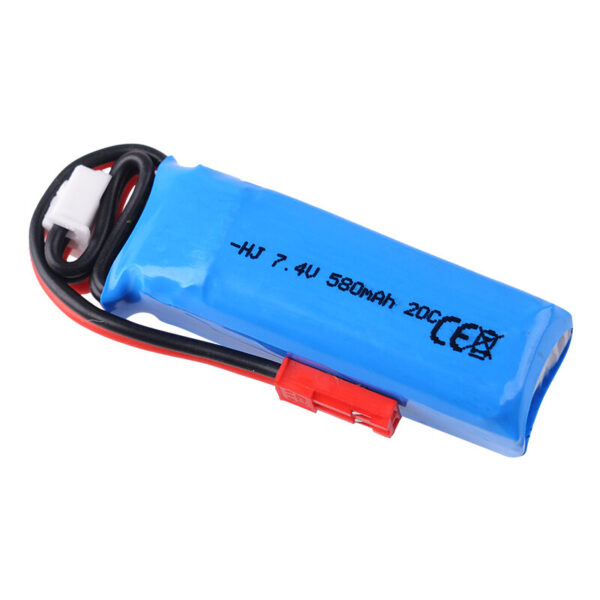 7.4V 580mAh 20C 2S LiPo Battery JST Plug  for Mini-Q Mosquito Car WLtoys K989 K969 1/28 Remote Control Car - Image 3