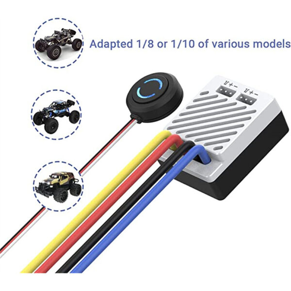 ISDT ESC90 90A Brushed ESC Full Waterproof App Programming with Brake Motor Electronic Speed Controller RC Car Touring Car/Buggies/Trucks/Rock Crawler Vehicles Models Parts - Image 2