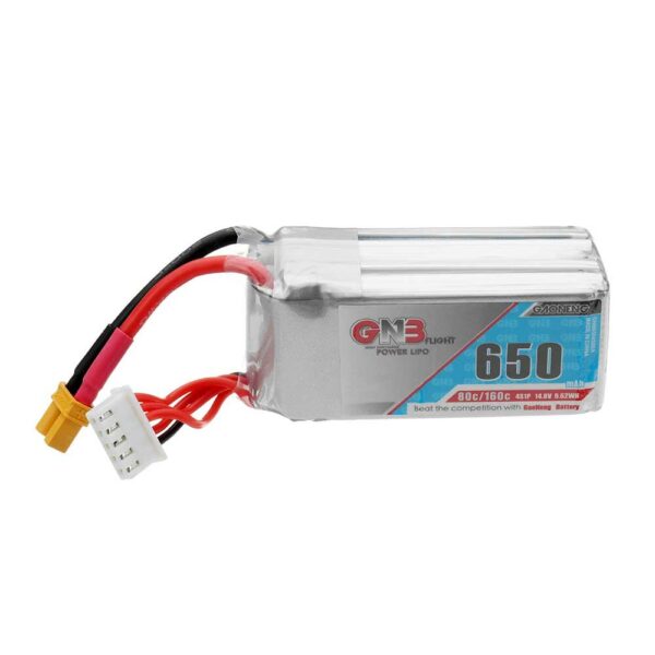 Gaoneng GNB 14.8V 650mAh 80C 4S LiPo Battery XT30U-F Plug for  GEPRC Tern LR40 FPV Racing Drone - Image 1