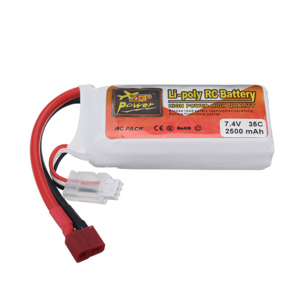 ZOP Power 7.4V 2500mAh 35C 2S LiPo Battery T Deans Plug for RC Drone - Image 6