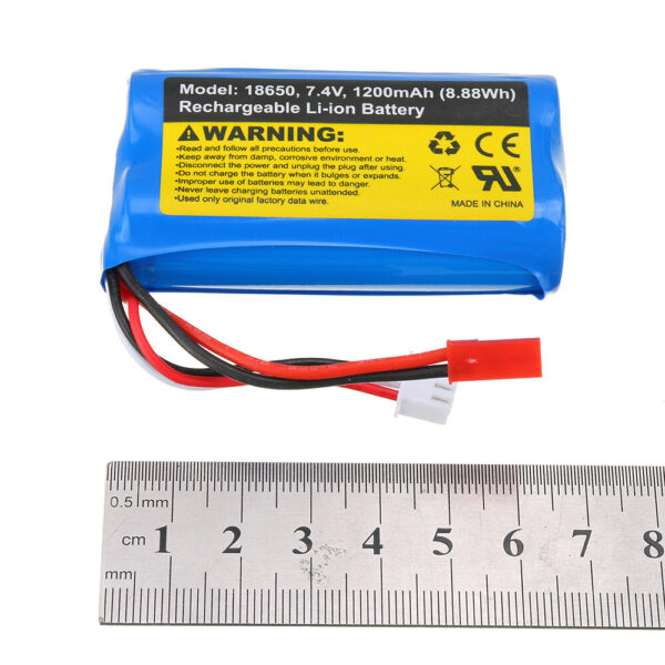 SG 1603 1604 UDIRC 1601 RC Car Spare 7.4V 1200mAh 2S 5C JST Plug Li-ion Battery 1603-012 Vehicles Parts - Image 6