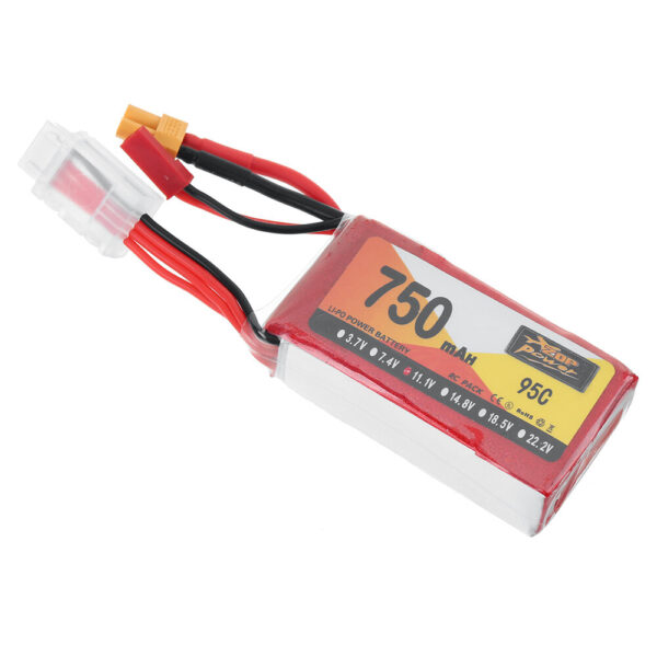 ZOP POWER 11.1V 750mAh 95C 3S LiPo Battery XT30 Plug for RC Drone - Image 3