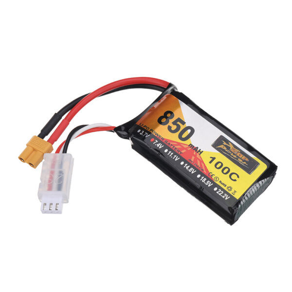 ZOP Power 7.4V 850mAh 100C 2S LiPo Battery XT30 Plug for RC Drone - Image 5