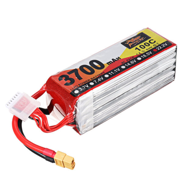 ZOP Power 22.2V 3700mAh 100C 6S Lipo Battery XT60 Plug for for FPV RC Drone - Image 3