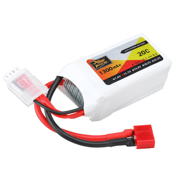 ZOP Power 11.1V 1300MAH 20C 3S Lipo Battery T Plug for RC Car - Image 1