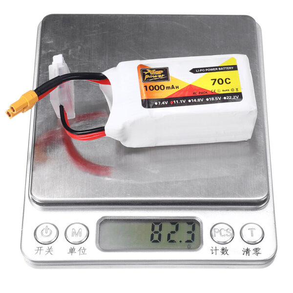 ZOP Power 11.1V 1000mAh 70C 3S Lipo Battery XT30 Plug - Image 7