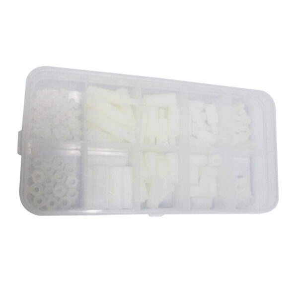 120PCS White Nylon M3 Plastic Screw Nut Set for DIY RC Drone - Image 1