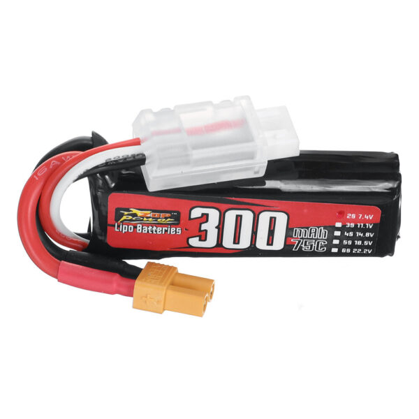 ZOP Power 7.4V 300mAh 75C 2S LiPo Battery With XT30 Plug for RC Drone - Image 1