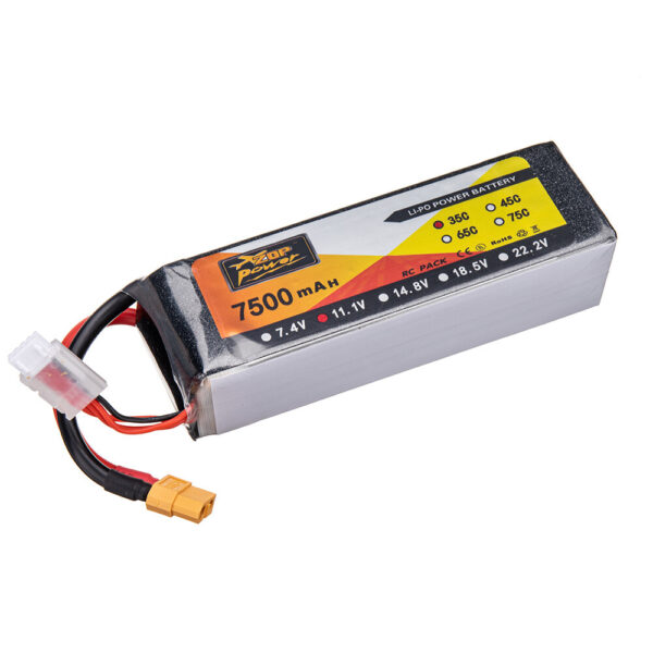 ZOP Power 11.1V 7500mAh 35C 3S LiPo Battery XT60 Plug for RC Drone - Image 4