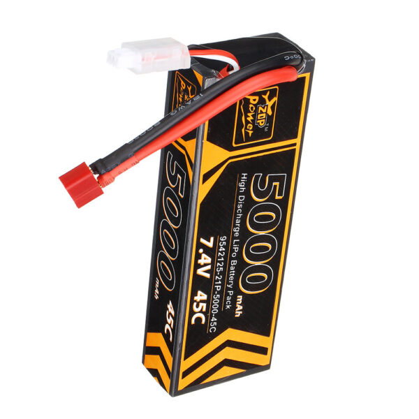 ZOP Power 7.4V 5000mAh 45C 2S Lipo Battery T Plug for 1/10 RC Racing Car - Image 4