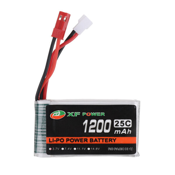 4 PCS XF POWER 3.7V 1200mAh 25C 1S LiPo Battery JST Plug with Battery Charger for RC Drone - Image 3