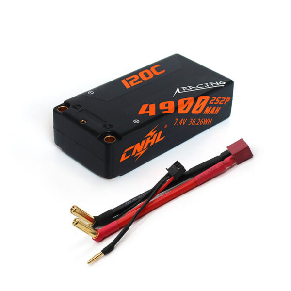 CNHL Racing Series 7.4V 4900mAh 120C 2S Hard Case LiPo Battery T Dean Plug for Wltoys 144001 RC Car - Image 2