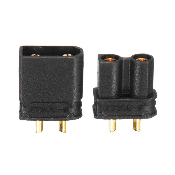 5 X AMASS XT30U Plug 2mm Black Female Male Banana Plug Connector - Image 1