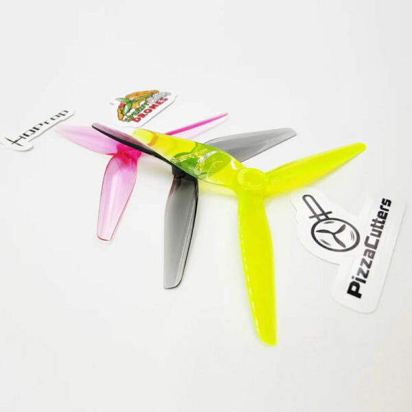 2 Pairs HQProp PizzaCutters 5037 5.0x3.7 5 Inch 3-Blade Propeller Poly Carbonate for RC Drone FPV Racing - Image 1