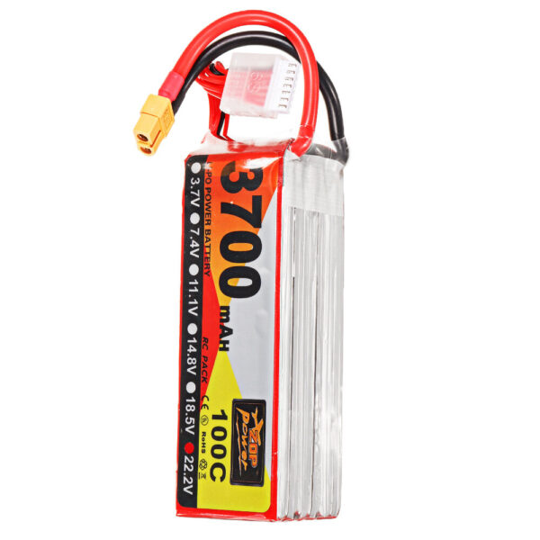 ZOP Power 22.2V 3700mAh 100C 6S Lipo Battery XT60 Plug for for FPV RC Drone - Image 6