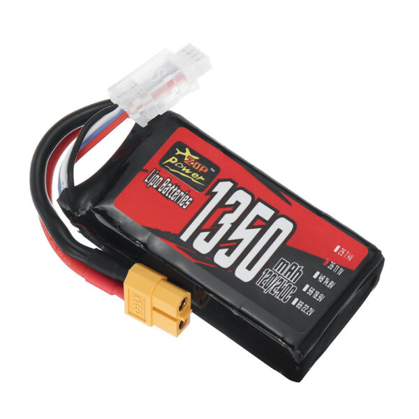 ZOP Power 3S 11.1V 1350mAh 120/240C 14.985Wh LiPo Battery XT60 Plug for RC FPV Racing Drone Helicopter Airplane Quadcopter - Image 1