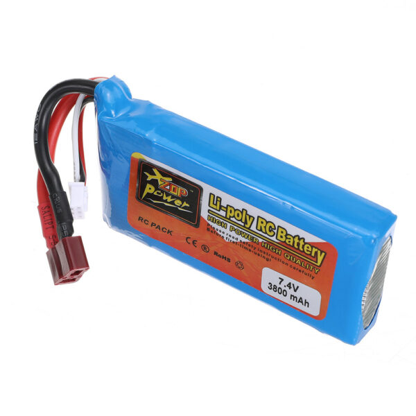 ZOP Power 7.4V 3800mAh 20C 2S Li-poly Battery with T Plug for Wltoys Car 124017 144010 124019 124018 and 144001 Car - Image 4