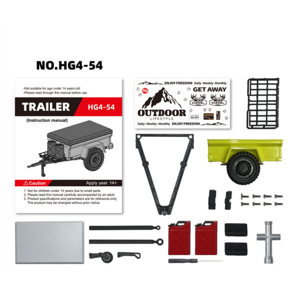 HG TRASPED HG4-54 Trailer Accessories for SUZUKI JIMNY HG4-53 1/16 RC Cars Vehicles Models Parts - Image 3