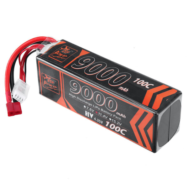 ZOP Power 11.4V 9000mAh 100C 3S LiPo Battery T Deans Plug for RC Car - Image 2