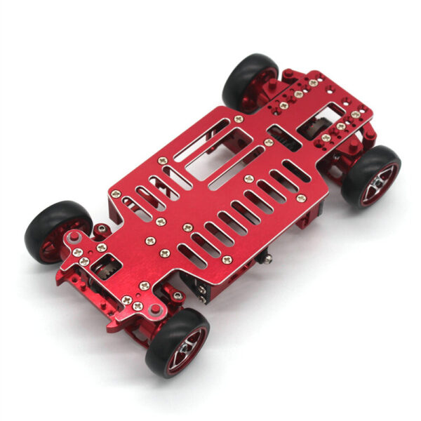 JXMJ CNC Metal 1/28 RC Car Frame Mosquito Drift Racing Car for Wltoys 284161 284010 284131 K969 K989 MINI-Q Accessories Parts - Image 4