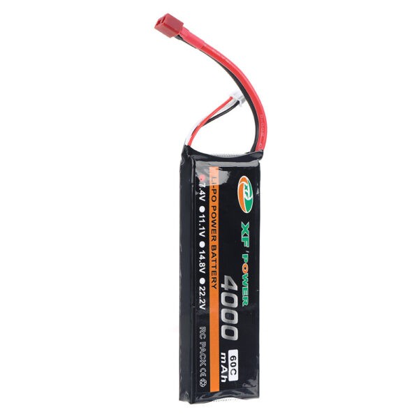 XF POWER 7.4V 4000mAh 60C 2S LiPo Battery T Deans Plug for RC Drone - Image 4