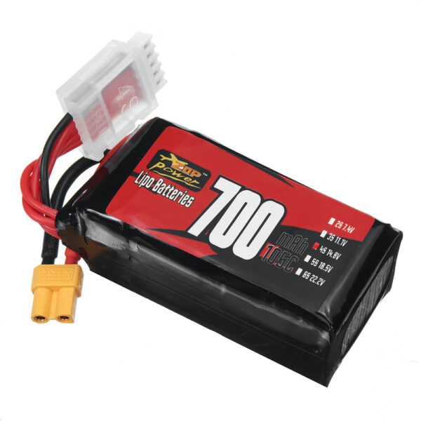 ZOP Power 4S 14.8V 700mAh 105C 10.36Wh LiPo Battery XT30 Plug for RC Helicopter Airplane - Image 1