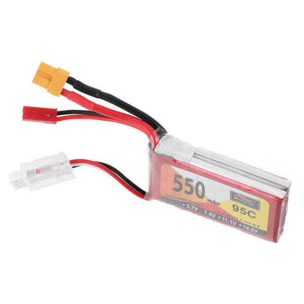 ZOP POWER 7.4V 550mAh 95C 2S LiPo Battery XT30 Plug for RC Drone - Image 1